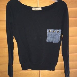 Black off t/ shoulder sweatshirt by Vintage Havana